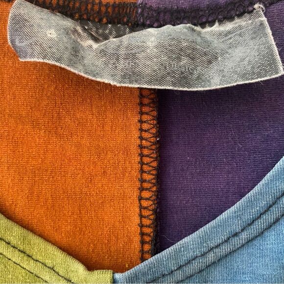 Colorful Patchwork Racer Back Top - Picture 3 of 4